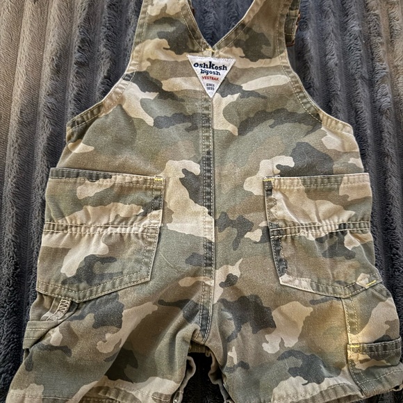 OshKosh B'gosh Green Camo Kids Overalls - Picture 2 of 3